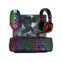 Набор клавиатура+мышь+коврик+наушники проводной Defender MKP-350 Target игровой (1/10)