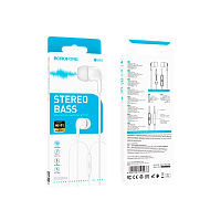 Наушники внутриканальные Borofone BM83 с микр. белый (1/420)