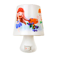 Ночник Camelion NL-174 "Лампа" 3LED 0.5W 220V в розетку белый (1/24/96)