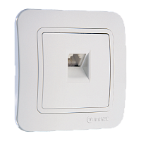 Розетка телефонная Makel Lillium 1гн. белый 70014