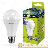 Лампа светодиодная Ergolux A65 E27 25W 6500К 180-240V груша ЛОН (1/10/100)