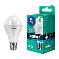 Лампа светодиодная Camelion A65 E27 17W 6500К 170-265V груша матовая (1/10/100)