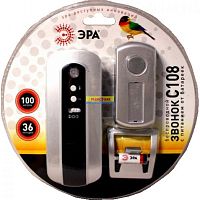 Беспроводной звонок ЭРА C108 серебряный (1/10/60)