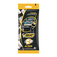 Бритва одноразовая BIC "БИК 3 Экшен" 3 лезвия 4шт. (1/20)