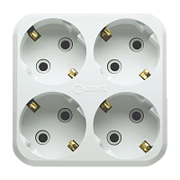 Разветвитель Makel 4р.С/З 16A белый 10001205