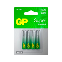 Батарейка GP Super G-Tech LR03 AAA BL4 Alkaline 1.5V (4/40/160)