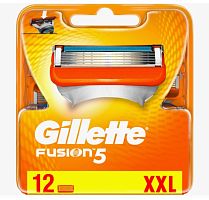 Сменные кассеты Gillette "FUSION" 5 лезвий 12шт. (цена за 1 шт) (12/120)