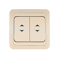 Выключатель Makel Mimoza 2-клав.10A пластик проходной кремовый 25026