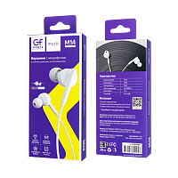 Наушники внутриканальные GFPower M14 с микр. белый