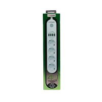 Сетевой фильтр Live Power LP4432 4р.С/З 10A 2.0м 4USB с выкл. белый (1/50)