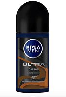Дезодорант мужской Nivea Ultra Carbon роликовый 50мл (1/30)