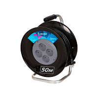 Удлинитель Космос 4р.Б/З 6A 50.0м ПВС 2x0.75мм² IP20 черный (1)