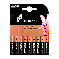 Батарейка Duracell Plus LR03 AAA BL18 Alkaline 1.5V (18/180/41760)