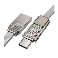 USB Кабель REMAX Gplex 3in1 (Micro-Iphone 5/6/7/SE-Type-C) 1M RC-070th Серебро