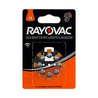 Батарейка Rayovac ACOUSTIC ZA13 BL8 Zinc Air 1.45V 0%Hg (8/80/800)