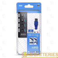 USB-Хаб Smartbuy 7304 4USB USB3.0 с выключателем черный