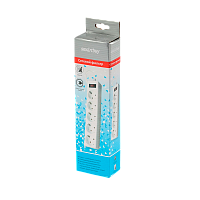 Сетевой фильтр Smartbuy SBSP 5р.С/З 10A 3.0м с выкл. белый (1/45)