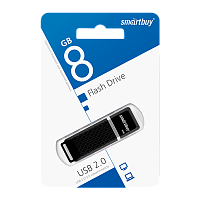 Флеш-накопитель Smartbuy Quartz 8GB USB2.0 пластик черный 