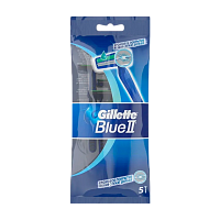 Бритва одноразовая Gillette "Blue II" 2 лезвия ENG 5шт. (1/24)