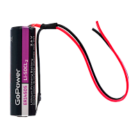Батарейка GoPower ER14505 PC1 Li-SOCl2 3.6V 2600mAh с проводом (1/10/500)