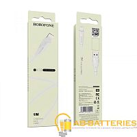 Кабель Borofone BX18 USB (m)-Lightning (m) 1.0м 2.0A ПВХ белый (1/648)