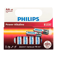 Батарейка Philips Power LR6 AA BL8 Alkaline 1.5V (8/160)