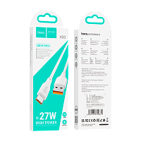 Кабель HOCO X93 USB (m)-Type-C (m) 1м 27W TPE белый (1/37/370)