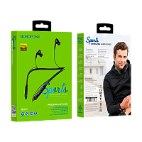 Наушники внутриканальные Borofone BE45 bluetooth 5.0 с микр. спорт. черный (1/80) 