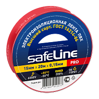 Изолента Safeline ПВХ 15мм*20м красный (10/200)