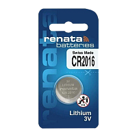 Батарейка Renata CR2016 BL1 Lithium 3V (10/300/2400)