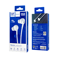 Наушники внутриканальные GFPower M08 с микр. белый