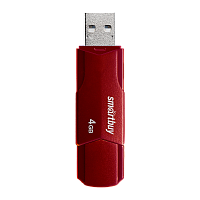 Флеш-накопитель Smartbuy Clue 4GB USB2.0 пластик бургунди 
