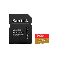 Карта памяти microSD SanDisk Extreme Action Cameras 32GB Class10 UHS-I (U3) 100 МБ/сек V30 с адаптер