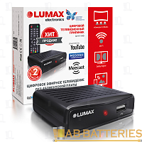 Приставка для цифрового ТВ Lumax DV1111HD DVB-T/T2/C пластик черный (1/20) 