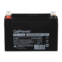Аккумулятор свинцово-кислотный GoPower LA-435 4V 3.5Ah клеммы T1/ F1 (1/9/20)