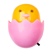 Ночник Camelion NL-176 "Цыпленок" 4LED 1W 220V в розетку желтый розовый (1/24/96)