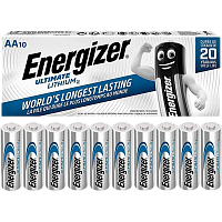 Батарейка Energizer Ultimate FR6 AA БОКС10 Lithium 1.5V (10/120) 