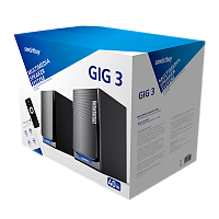 Колонки 2.0 Smartbuy GIG 3 40W LED FM USB+Jack 3.5мм черный (1/4)