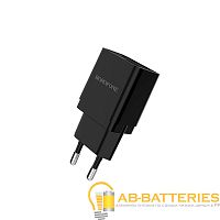 Сетевое З/У Borofone BA19A 1USB 1.0A с кабелем microUSB черный (1/65/260) 