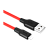 Кабель HOCO X21 USB (m)-Lightning (m) 1.0м 2.0A силикон красный черный (1/29/174)