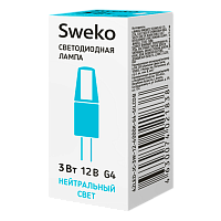 Лампа светодиодная Sweko JC G4 3W 4000К 230V COB (1/10/100)