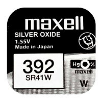 Батарейка Maxell 392 (SR41W) BL1 Silver Oxide 1.55V (1/10/100) 