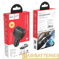 Автомобильное З/У HOCO Z36 2USB 2.1A с кабелем microUSB черный (1/14/140) 