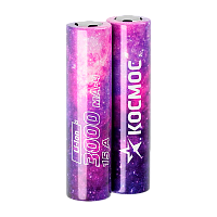 Аккумулятор Li-ion Космос 18650 SH2 3000mAh б/з с плоским контактом (2/200) 