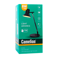 Светильник настольный Camelion KD-802 8W 230V LED на основании сенс. черный (1/6)