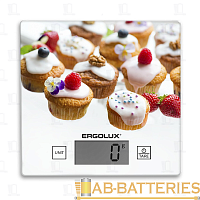 Весы кухонные Ergolux ELX-SK01-С33 электронные 5кг ассорти (1/20)