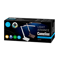 Светильник настольный Camelion KD-831 10W 230V 12LED на основании сенс. рег.ярк./цвета черный (1/5)