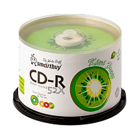 Диск CD-R Smartbuy Fresh-Kiwifruit 52x 80min 50шт. cake box (50/250) 