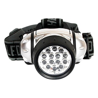 Фонарь налобный Ultraflash LED5352 1.2W 14LED от батареек 4 режима черный (1/5/100)