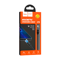 Кабель HOCO U76 USB (m)-microUSB (m) 1.2м 2.4A нейлон магнит черный (1/22/220)